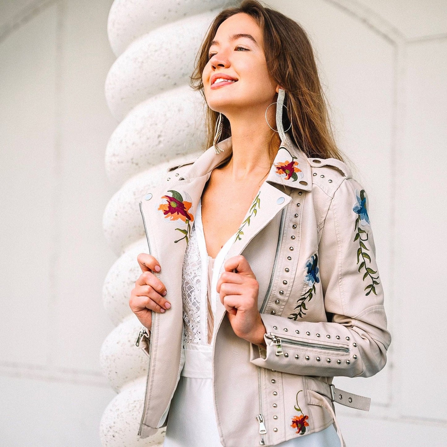 Elle | Vintage Kwiatowy Płaszcz