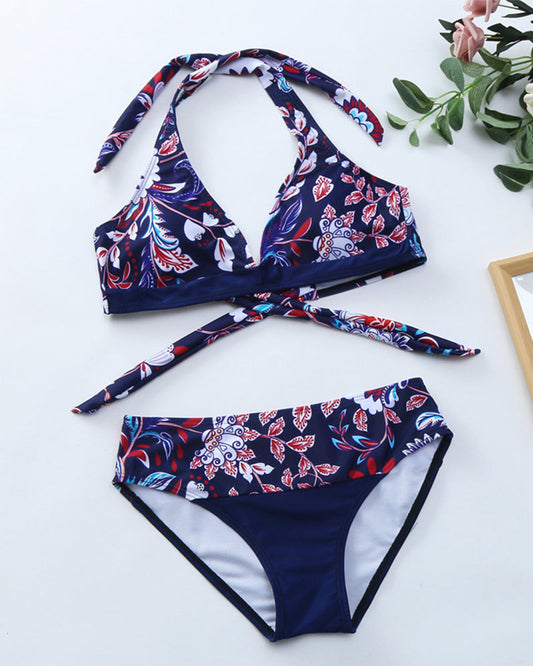 Isla | Kwiatowe Bikini w Groszki
