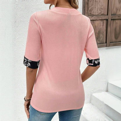 Carol | Elegancka Kwiatowa Bluzka Patchworkowa