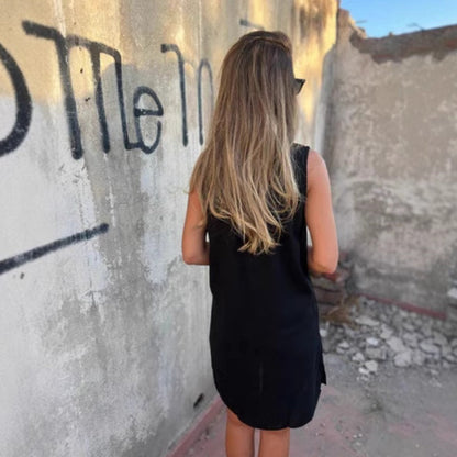 Clara | Elegancka sukienka bez rękawów z dekoltem w szpic